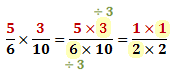 Divide with the common factor 3